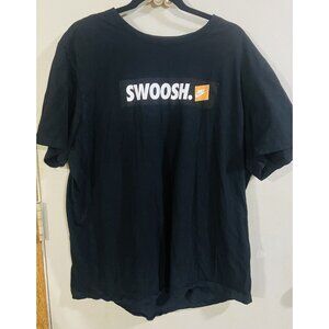 Nike Swoosh Tee Shirt XXL Black Short Sleeve Stretch Mens T Shirt Soft Comfort